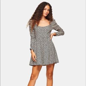Top Shop Long sleeve leopard dress